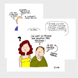 3 cartes "Humour" + enveloppe