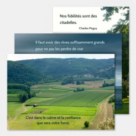 3 cartes "Horizon" avec enveloppes